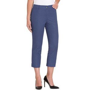Hilary Radley Womens Stretch Slim Leg Crop Pant Bl